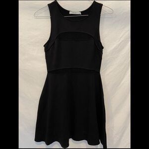 ANTHROPOLOGIE BAILEY 44 MESH PEEP HOLE BLACK DRESS